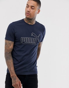 Синяя футболка с логотипом Puma - Синий