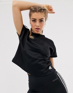 Черная футболка с тремя полосками adidas Training - Черный