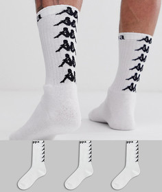 3 пары носков с логотипом Kappa Authentic Atel - Белый