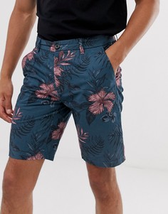 Шорты с цветочным принтом Burton Menswear - Розовый