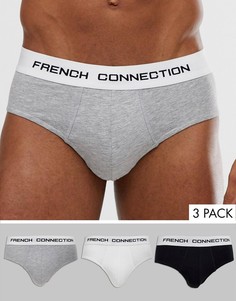 Набор из 3 трусов с логотипом на поясе French Connection - Мульти