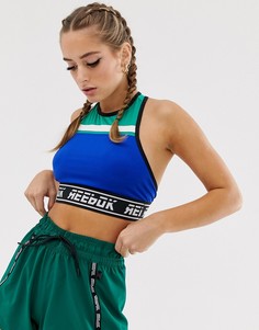 Синий удлиненный бюстгальтер Reebok Training - Синий