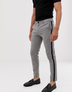 Серые фактурные брюки скинни - Серый River Island