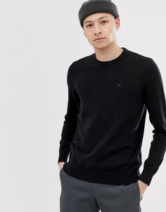 Джемпер с круглым вырезом и логотипом Calvin Klein Jeans - Черный