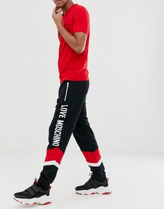 Джоггеры со вставками Love Moschino - Черный