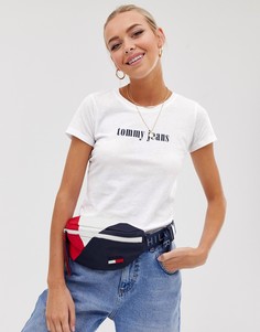 Приталенная футболка из органического хлопка Tommy Jeans essential - Белый