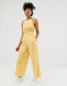 Льняной комбинезон в полоску ASOS DESIGN - Мульти