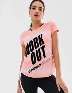 Футболка с принтом Superdry Fitspiration - Розовый