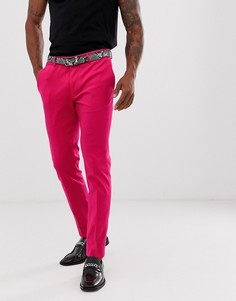 Неоново-розовые брюки скинни River Island - Розовый