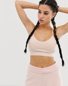 Розовый бюстгальтер с перекрестными бретельками Reebok Training - Розовый