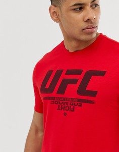 Красная футболка с логотипом Reebok UFC - Красный