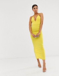 Платье макси с бретельками ASOS DESIGN - Желтый