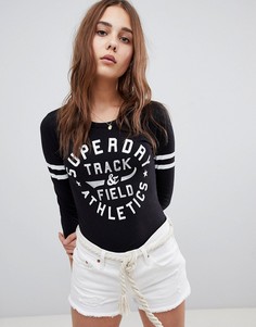 Трикотажное боди Superdry Trackster - Черный