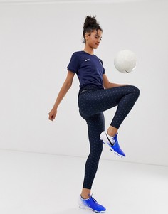 Леггинсы с принтом Nike Football France World Cup Power - Темно-синий
