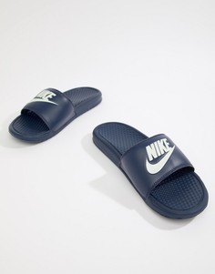 Темно-синие шлепанцы Nike Benassi jdi - Темно-синий