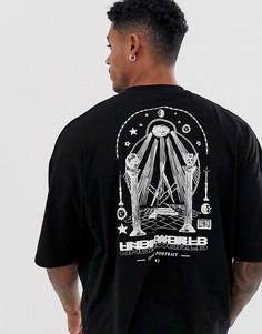 Oversize-футболка с принтом на спине ASOS DESIGN - Черный