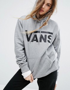 Классическое серое oversize-худи Vans - Серый