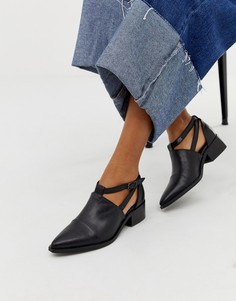 Кожаные ботинки с вырезами Vero Moda - Черный