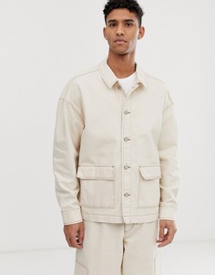 Светло-бежевая куртка из комплекта ASOS WHITE - Белый