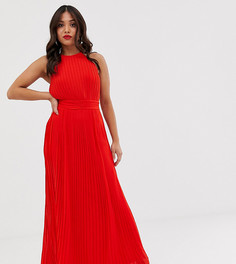 Красное плиссированное платье макси TFNC Petite - Красный