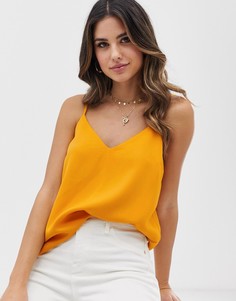 Свободный двухслойный топ на бретельках ASOS DESIGN - Оранжевый