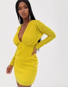 Платье мини с рукавами летучая мышь ASOS DESIGN - Желтый