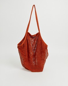 Пляжная сетчатая сумка-шоппер ASOS DESIGN - Красный