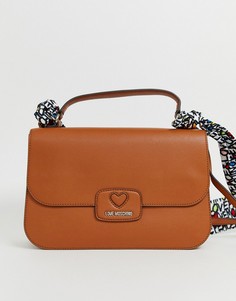 Коричневая сумка на плечо Love Moschino - Рыжий