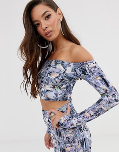 Комбинируемый кроп-топ с принтом ASOS DESIGN - Мульти