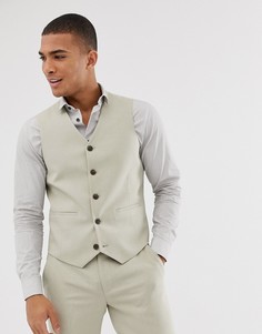 Светло-бежевый жилет скинни ASOS DESIGN wedding - Светло-бежевый