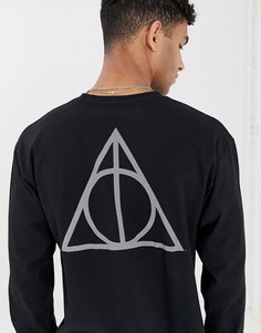 Черный лонгслив Vans X Harry Potter Deathly Hallows - Черный