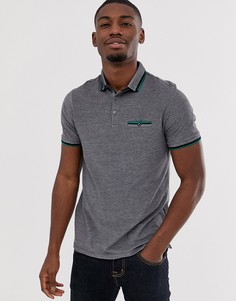Черное поло с зеленым кантом Burton Menswear - Черный