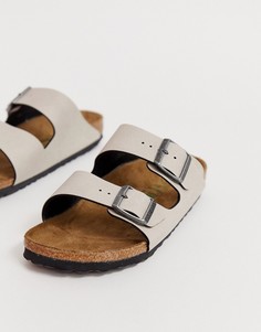 Светло-бежевые сандалии из искусственной кожи Birkenstock Arizona - Бежевый