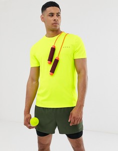 Спортивная футболка из быстросохнущей ткани неоново-желтого цвета ASOS 4505 - Желтый