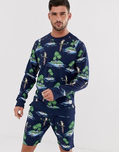 Свитер с принтом Only & Sons - Синий