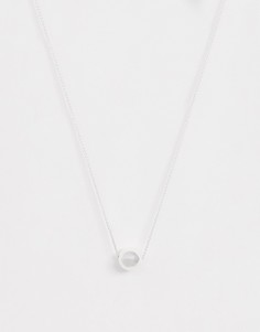 Посеребренное ожерелье с подвеской-шариком Gorjana Newport - Серебряный