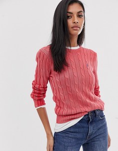 Классический джемпер с круглым вырезом и логотипом Polo Ralph Lauren - Красный