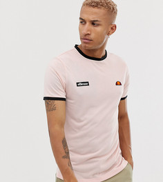 Розовая футболка с логотипом и контрастной отделкой ellesse Diego эксклюзивно для ASOS - Розовый