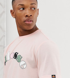 Розовая футболка с логотипом ellesse Davide эксклюзивно для ASOS - Розовый