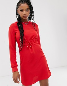Свободное платье с длинными рукавами Noisy May - Красный