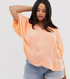 Свободный топ с завязкой ASOS DESIGN Curve - Оранжевый