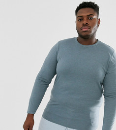 Лонгслив с круглым вырезом ASOS DESIGN Plus - Синий
