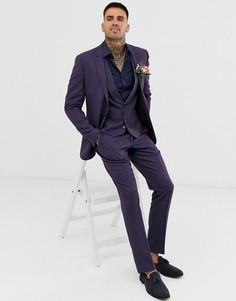 Зауженный пиджак из саржи ASOS DESIGN - Красный