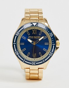 Мужские часы с синим циферблатом Steve Madden - Золотой
