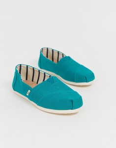 Сине-зеленые эспадрильи TOMS - Синий