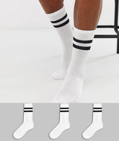Комплект из 3 пар белых носков New Look - Белый