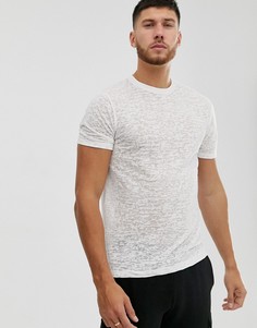 Белая футболка с выжженным эффектом River Island - Белый