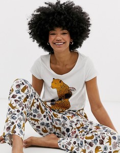 Пижама с принтом леопарда Monki - Мульти