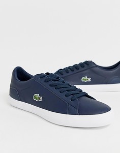 Темно-синие кожаные кроссовки Lacoste Lerond - Темно-синий