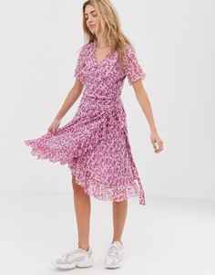 Платье мини с запахом и цветочным принтом Resume Lacey - Фиолетовый Résumé